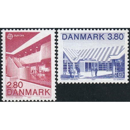 Danijos pašto ženklai (1987). Modernioji architektūra