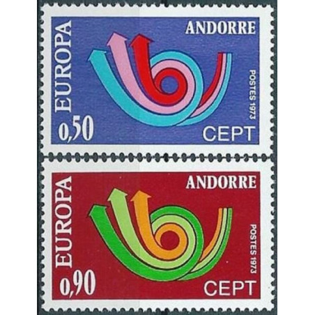 Andoros pašto ženklai (1973) - Fantastiškos Europa ženklų kainos‎