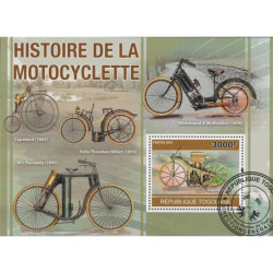 Togo stamps (2010) for sale. History of motorbike
