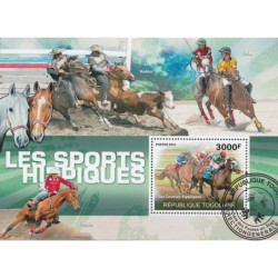Togo stamps (2010) for sale. Horse riding