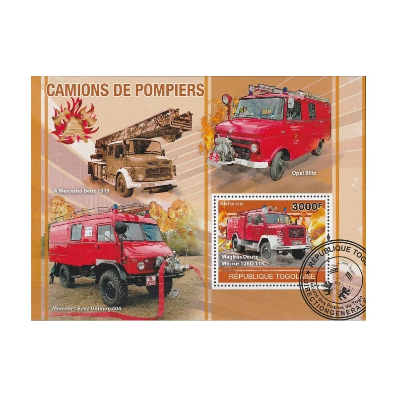 Togo pašto ženklai (2010). Ugniagesių transportas