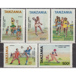 Tanzanijos pašto ženklai (1991). Afrikos žaidynės