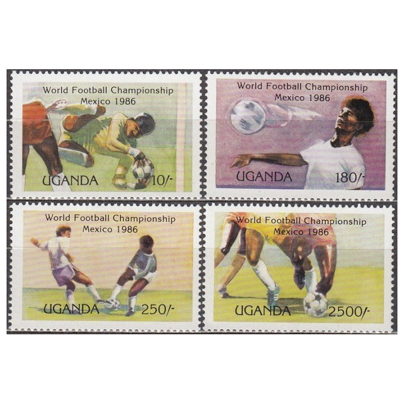 Ugandos pašto ženklai (1986). FIFA Pasaulio taurė