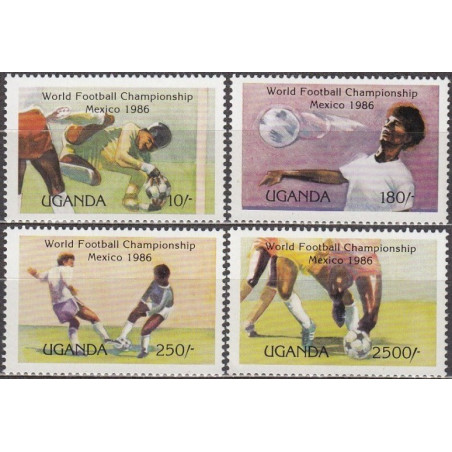 Ugandos pašto ženklai (1986). FIFA Pasaulio taurė