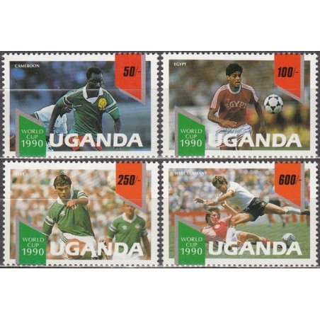 Ugandos pašto ženklai (1990). FIFA Pasaulio taurė