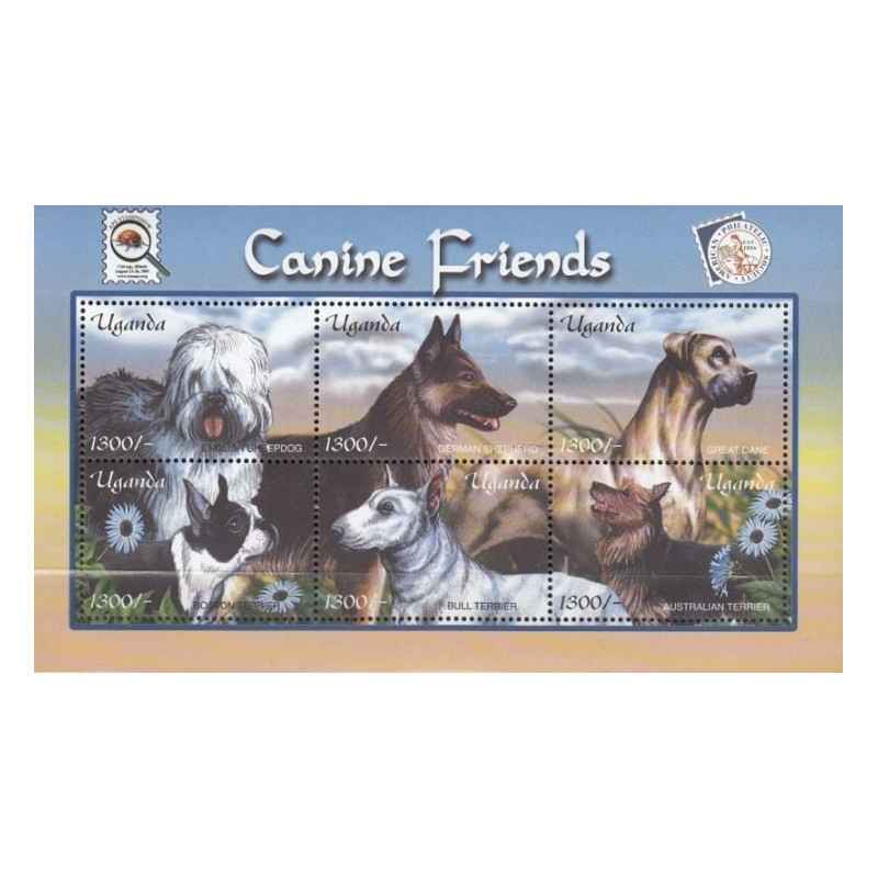 Uganda stamps (2001) for sale. Dogs