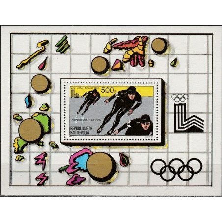 Upper Volta 1980. Winter Olympic Games Lake Placid, winners