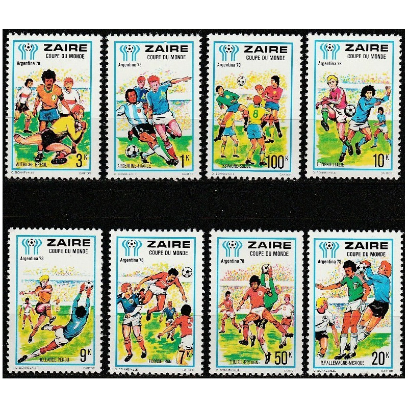 Zairo pašto ženklai (1978). FIFA Pasaulio taurės