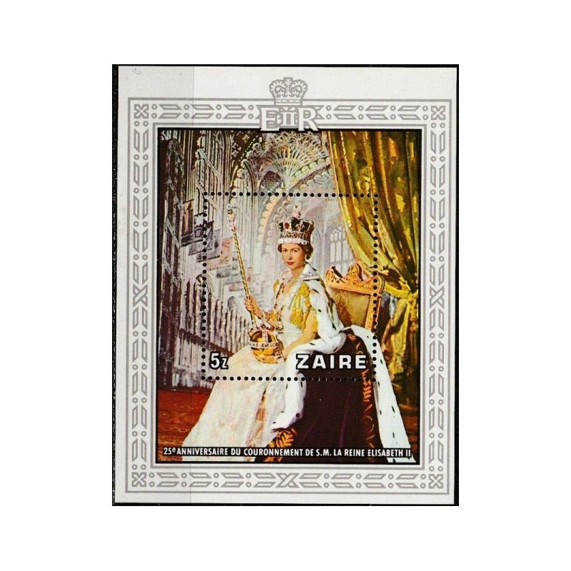 Zairo pašto ženklai (1978). Karalienė Elžbieta II