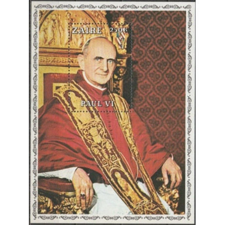 Zairo pašto ženklai (1979). Popiežius Paulius VI