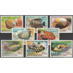 Zaire stamps (1980) for sale. Tropical fishes