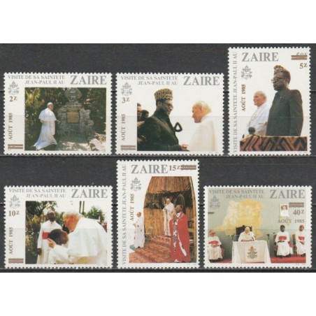 Zaire stamps (1981) for sale. Visit of Jean Paul II