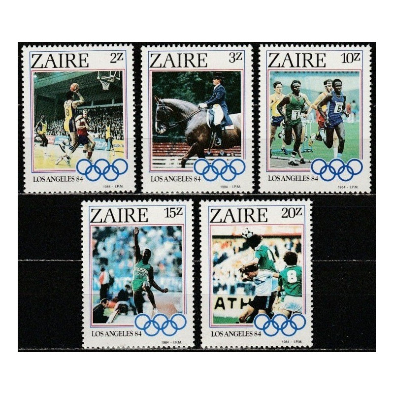 Zairo pašto ženklai (1984). Los Andželo vasaros olimpinės žaidynės