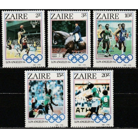 Zairo pašto ženklai (1984). Los Andželo vasaros olimpinės žaidynės