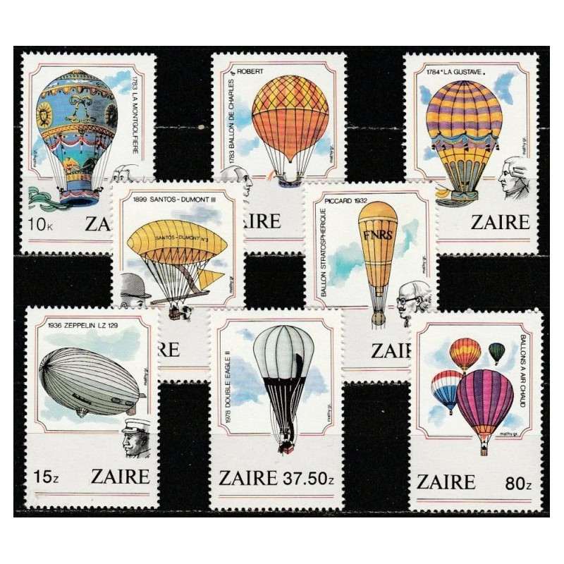 Zaire stamps (1984) for sale. History of aviation