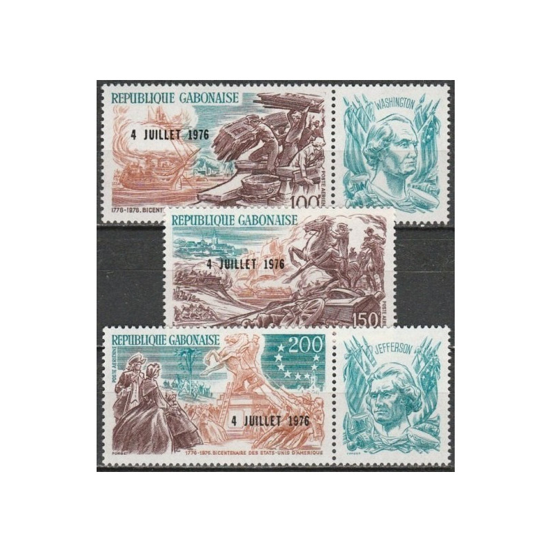 Gabon stamps (1976) for sale. American Revolution