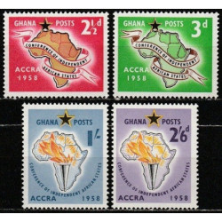 Ganos pašto ženklai (1958). Konferencija, Afrikos žemėlapis