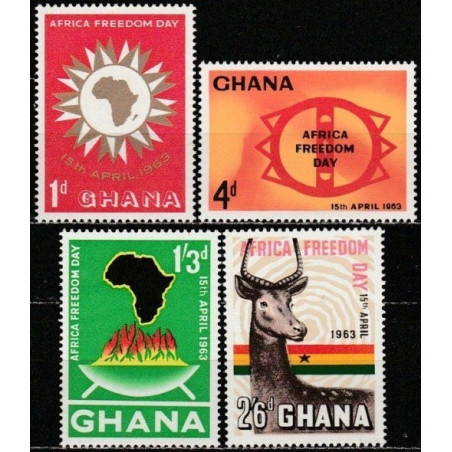 Ganos pašto ženklai (1963). Afrikos nepriklausomybė