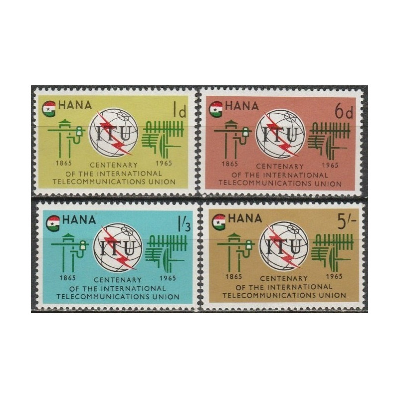 Ghana stamps (1965) for sale.  Telecommunication Union
