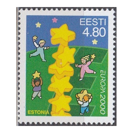 Estijos pašto ženklai (2000). Stilizuotas bokštas iš 6 žvaigždžių