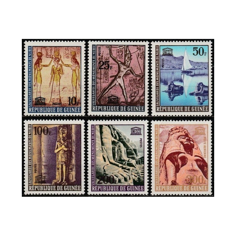 Gvinėjos pašto ženklai (1964). Nubijos kultūros paveldo paminklai