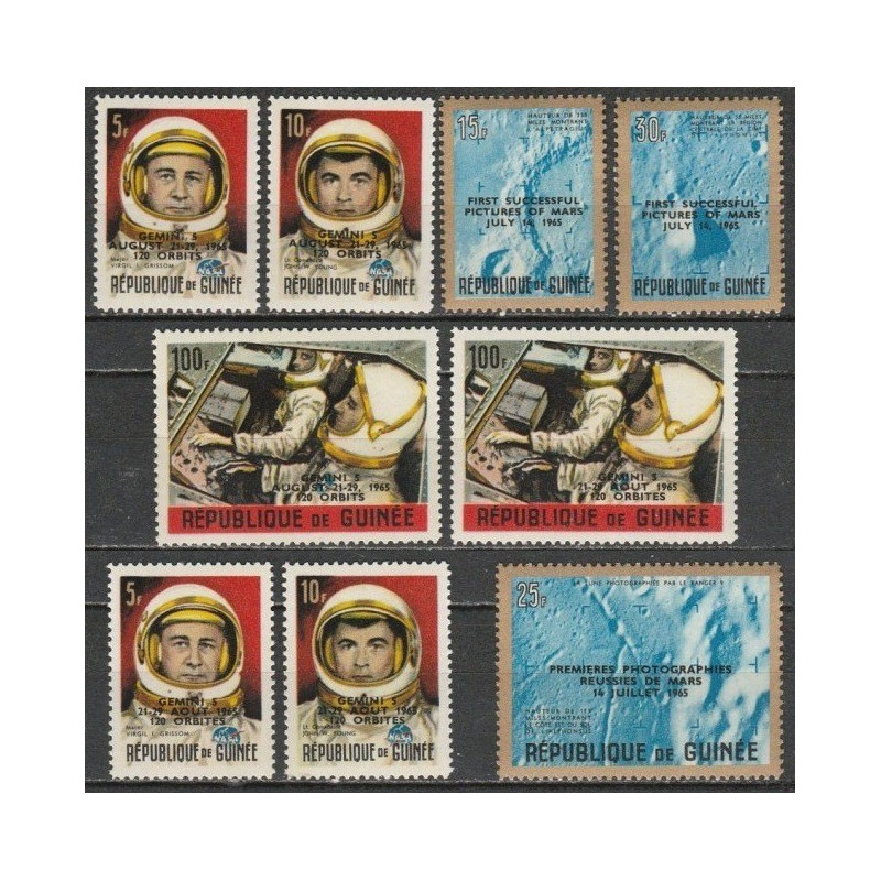 Guinea 1965. Start of Gemini 5 (complete english et français)