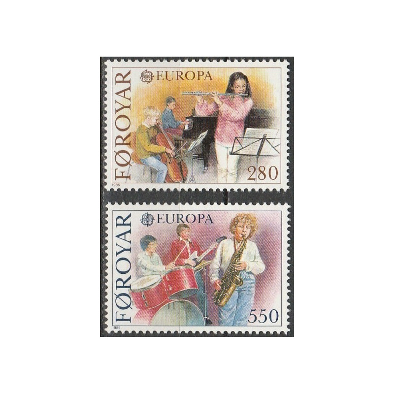 Farerų salų pašto ženklai (1985). Europos muzikos metai