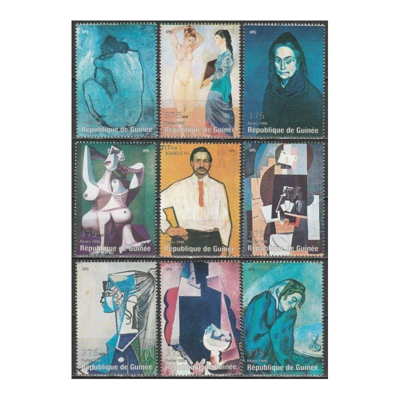 Gvinėjos pašto ženklai (1998). Picasso paveikslai