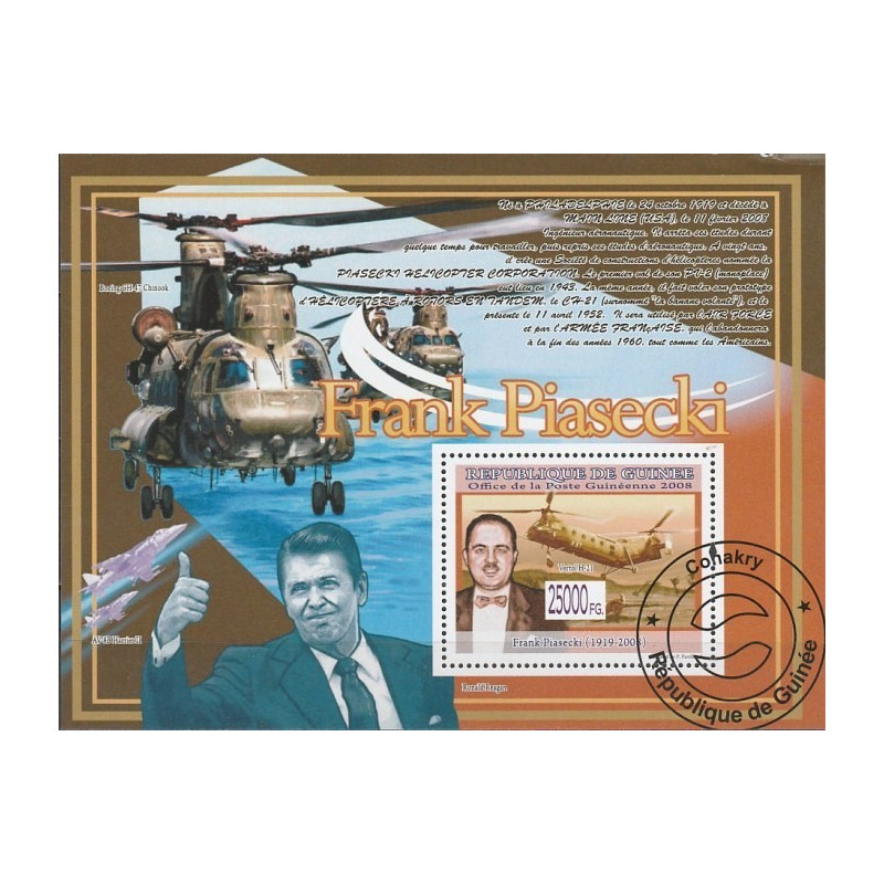 Gvinėjos pašto ženklai (2008). Sraigtasparniai (Frenkas Piaseckis)