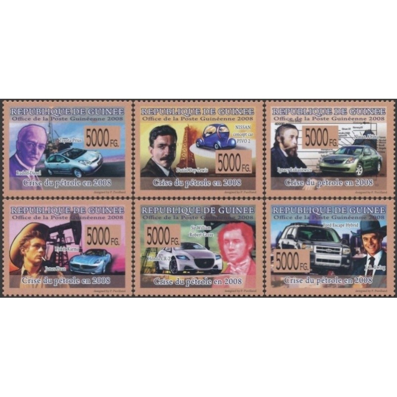 Gvinėjos pašto ženklai (2008). Naftos krizė (automobiliai)