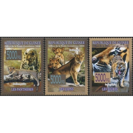 Guinea stamps (2008) for sale. Wild cats