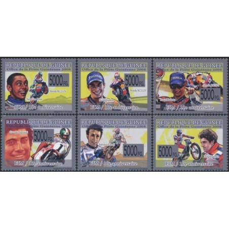 Gvinėjos pašto ženklai (2008). Motosportas