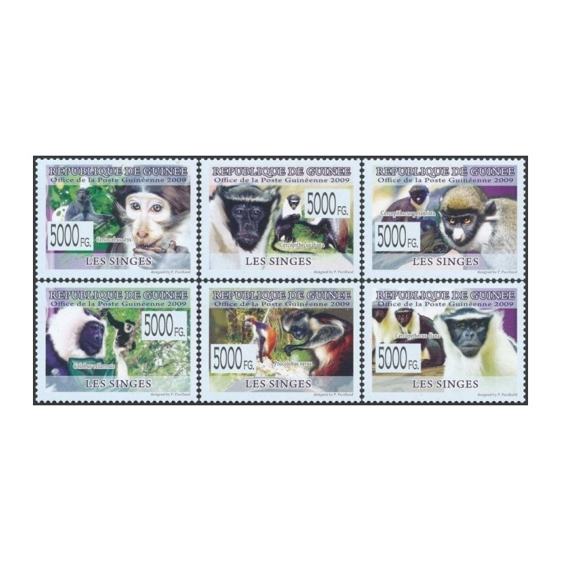 Guinea stamps (2009) for sale. Monkeys