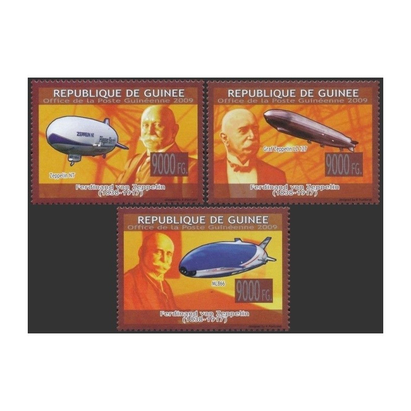 Guinea stamps (2009) for sale. Zeppelins