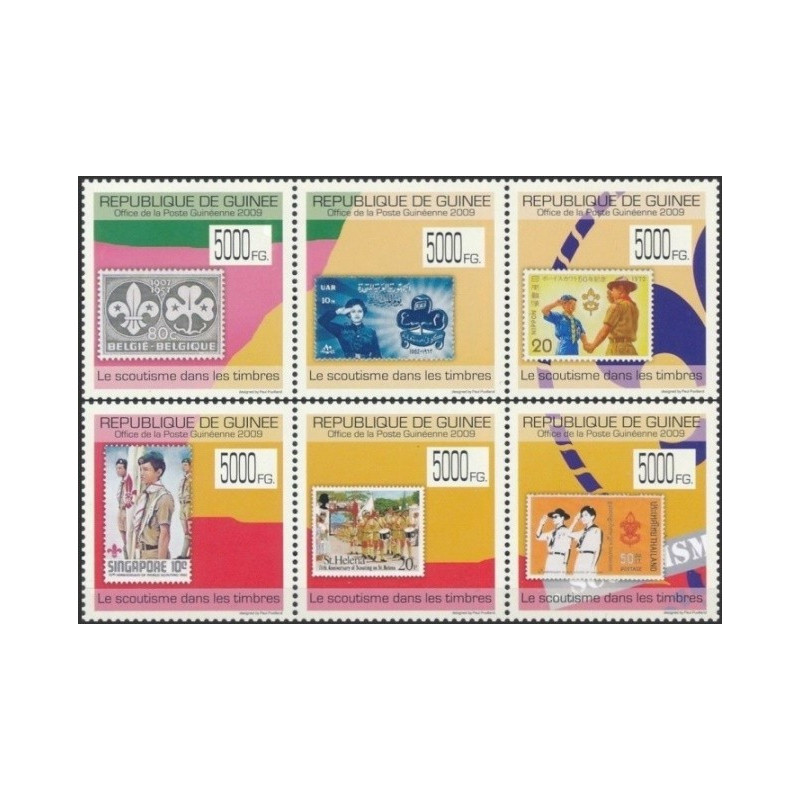 Guinea stamps (2009) for sale. Stamps on stamps (scouts)