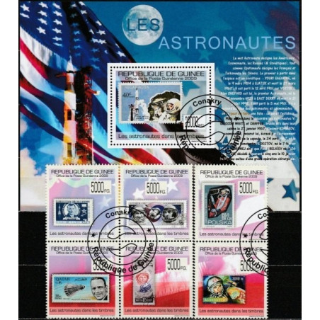 Gvinėjos pašto ženklai (2009). Ženklai ženkluose (astronautai)