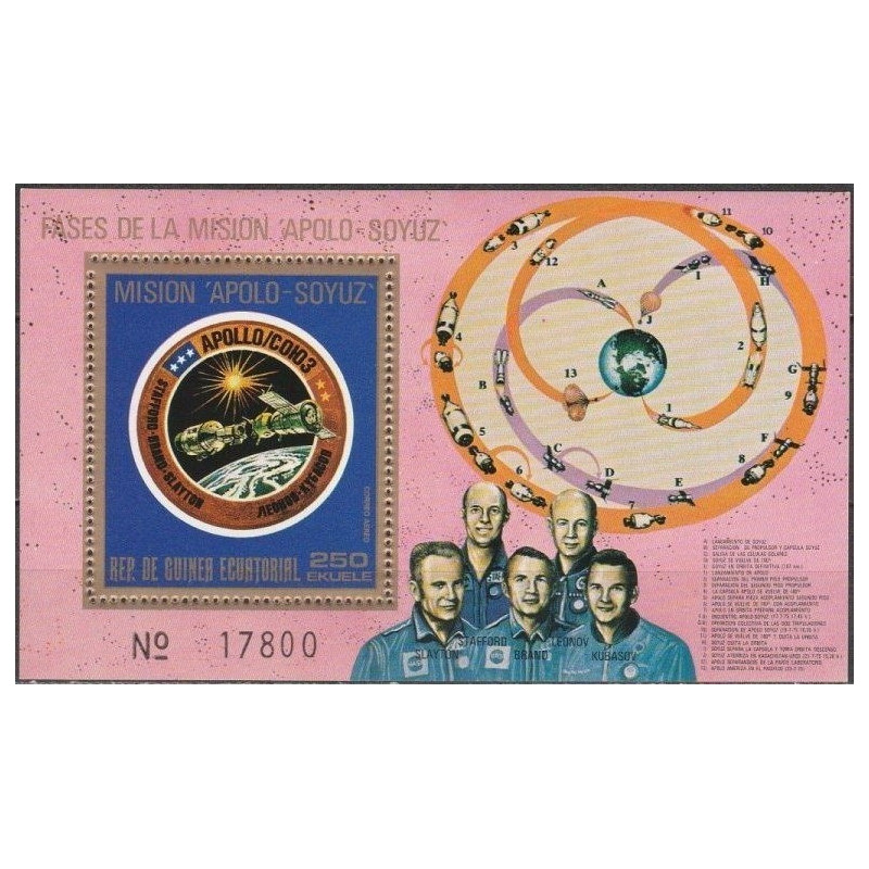 Pusiaujo Gvinėjos pašto ženklai (1975). Apollo-Sojuz misija