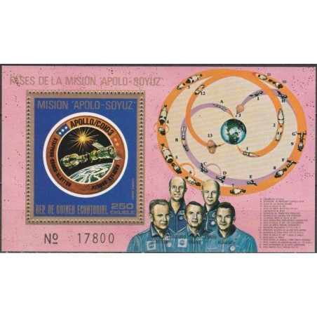 Pusiaujo Gvinėjos pašto ženklai (1975). Apollo-Sojuz misija