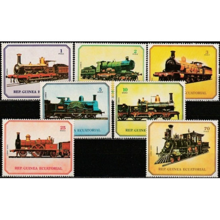 Equatorial Guinea stamps (1978) for sale. Locomotives