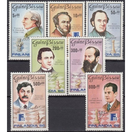 Bisau Gvinėjos pašto ženklai (1988). Šachmatininkai