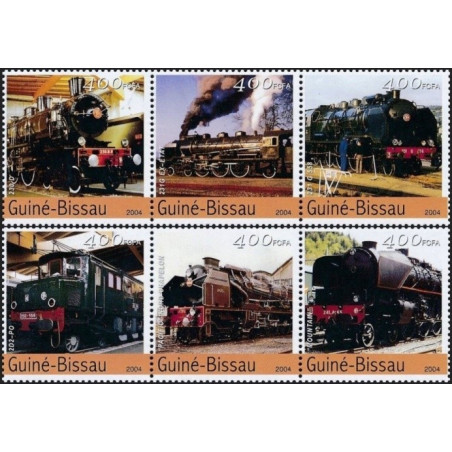 Guinea-Bissau stamps (2004) for sale. Locomotives