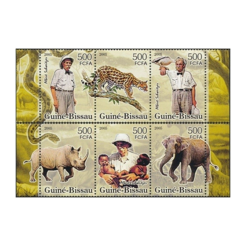 Guinea-Bissau stamps (2005) for sale. Albert Schweitzer in Africa