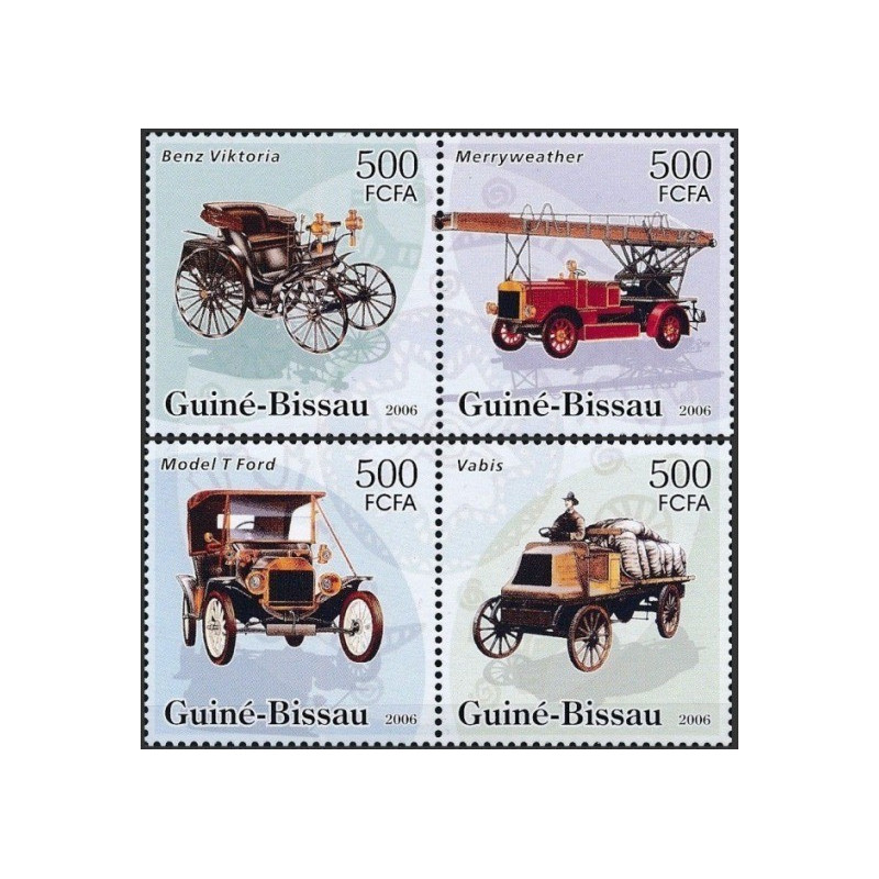 Bisau Gvinėjos pašto ženklai (2006). Pirmieji automobiliai