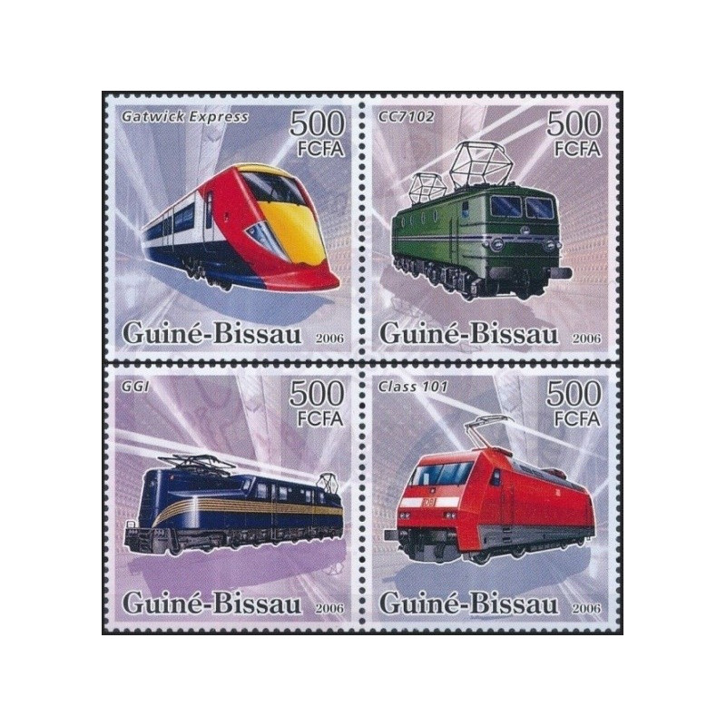 Bisau Gvinėjos pašto ženklai (2006). Elektriniai lokomotyvai