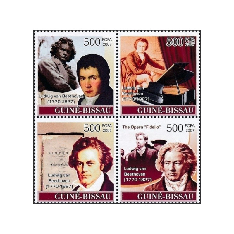 Guinea-Bissau stamps (2007) for sale. Ludwig van Beethoven