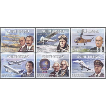 Guinea-Bissau stamps (2008) for sale. Pioneers of aviation