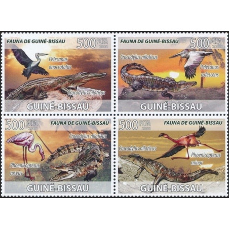 Bisau Gvinėjos pašto ženklai (2008). Krokodilai
