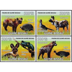 Guinea-Bissau stamps (2008) for sale. Hyenas and birds