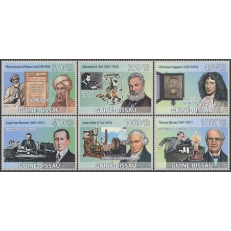 Guinea-Bissau stamps (2009) for sale. Famous inventors