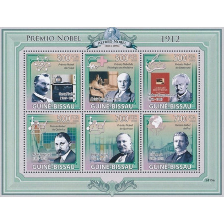 Bisau Gvinėjos pašto ženklai (2009). Nobel premijos laureatai 1912 m.
